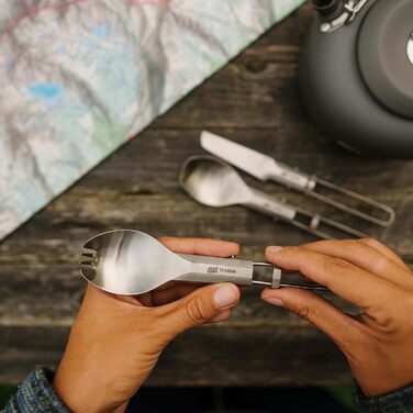 Сложная титановая ложка-вилка 2-в-1 Esbit