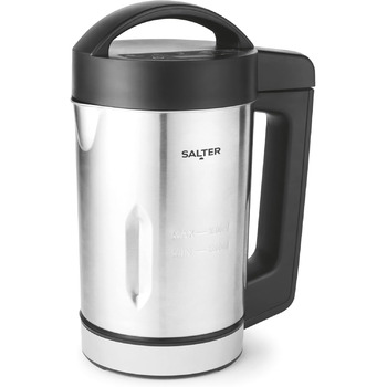 Цифрова суповарка Salter EK5118V2FVDE - 1,6 л, суп, ідеально підходить для приготування великих порцій, 5 налаштувань (гладкий, густий, напої, підтримка тепла, змішування/очищення), датчик переповнення, 900 Вт, алюміній, синя штекер ЄС