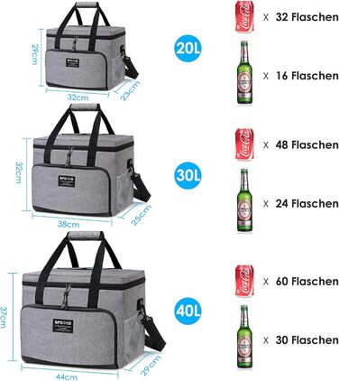 Термосумка 20 л сіра SPGOOD