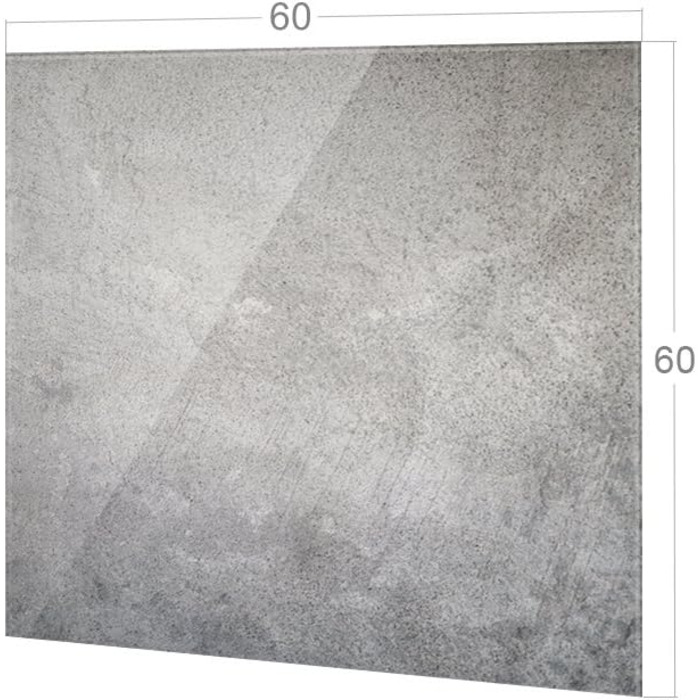 Стеклянный фартук из гранита и серого мрамора 60 х 60 см GRAZDesign