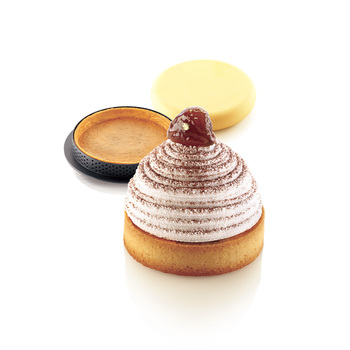 KIT TARTE RING MONTBLANC D80 MM Форма силіконова Ø74 h42 mm + 6  кілець  (d 80 mm, h 20 mm) - 1*6 фо