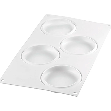 KIT TARTE RING ROUND D100 MM Форма силіконова d 85  h 15 mm + 4  кільця  (d 100 mm, h 20 mm) - 1*4 ф