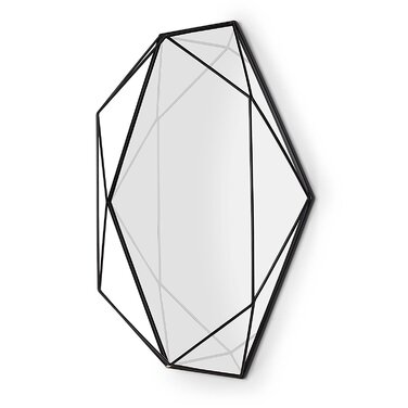 Настінне дзеркало 56,5x42,5x8,3 см чорне Prisma Umbra