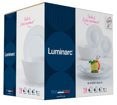 Сервиз столовый LUMINARC EVERYDAY, 19 предметов (6122524)