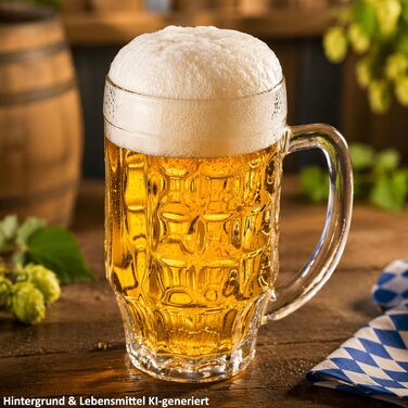 Набір із 12 класичних скляних пивних кухлів 500 мл MamboCat