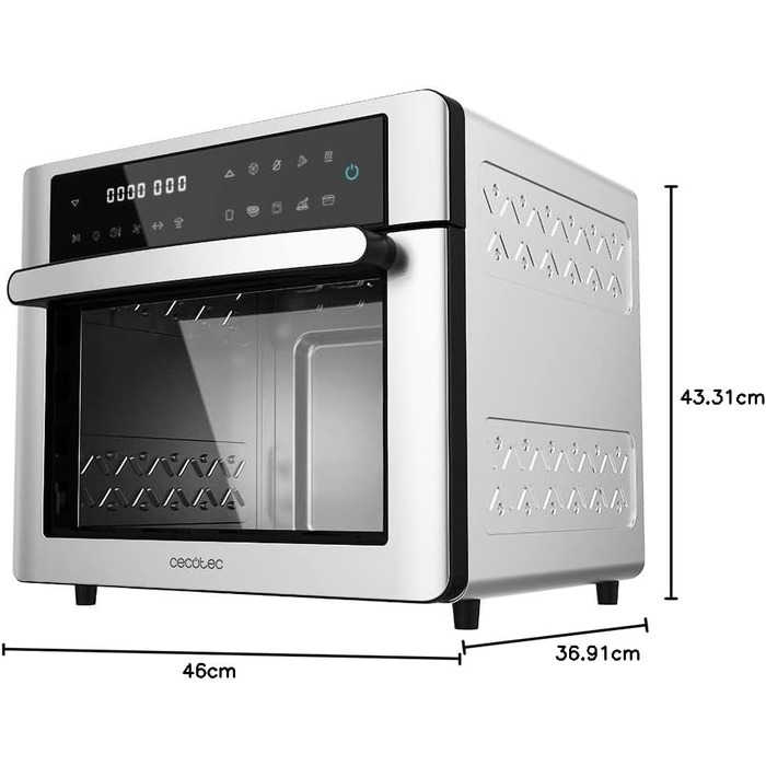 Аэрофритюрница 1600 Вт 30 л, сталь Bake&Fry 3000 Touch Cecotec