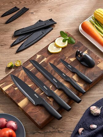 Набор кухонных ножей с точилкой Yabano