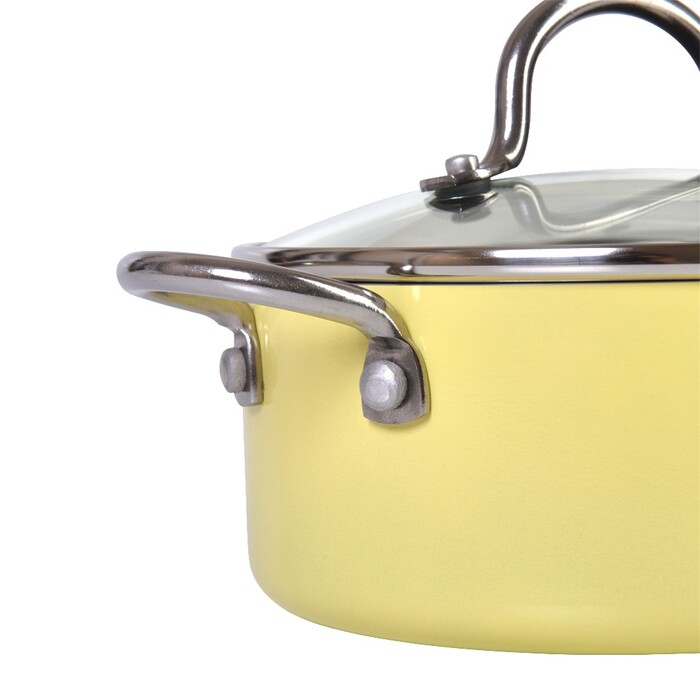 Кастрюля со стеклянной крышкой 16x7 см на 1,3л MINI CHEF Fissman