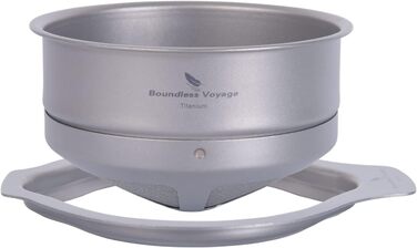 Безграничный Voyage Титановый кофейный сетчатый фильтр Pour Over Paperless Slow Drip Coffee Filter Открытый кемпинг Многоразовая кофейная капельница Ti6001P (фильтр и подставка для фильтра (M))