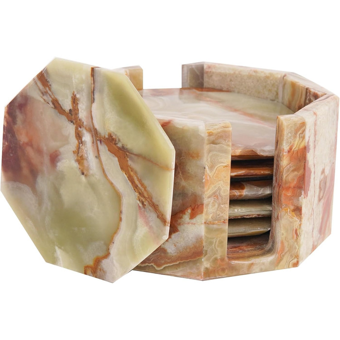 Елегантні мармурові підставки під склянки 6 шт MARBLE RANGE