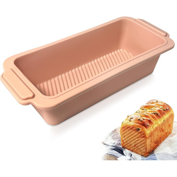 Силиконовая форма для выпечки хлеба, 28x12x6,5 см, розовая Techchii