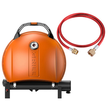 КОМПЛЕКТ Портативний переносний газовий гриль O-GRILL 900, помаранчевий + шланг в подарунок! Код: 011684