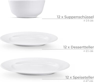 Набор посуды на 12 персон, 36 предметов Konsimo