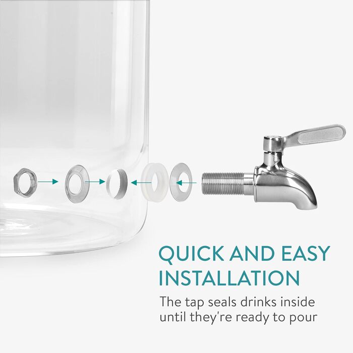 Диспенсер для напоїв скляний 5,6 л Navaris