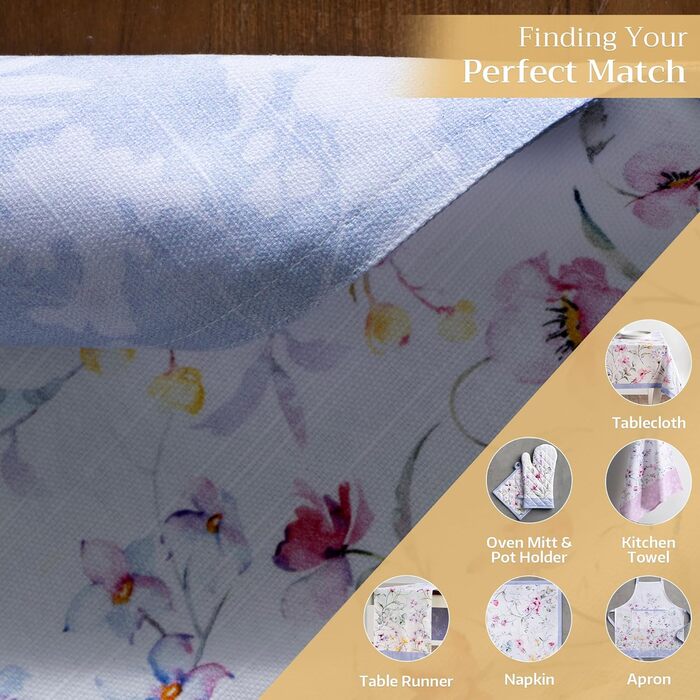 Серветки Maison d&39Hermine зі 100 бавовни, набір з 4 шт. , декоративні серветки, пасхальні серветки, які можна прати, для свят, вечерь, весни, літа (33 см x 48 см) (Літні квіти.)