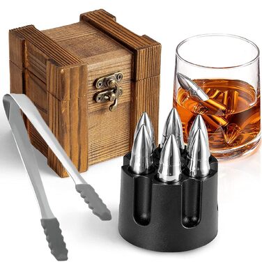 Набір з 6 каменів для віскі у вигляді набоїв YUEMING