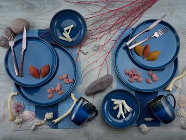 Набір посуду Uno серії з 16 предметів, комбінований набір з керамограніту (Atlantico, обідній сервіз з 12 предметів), 22978