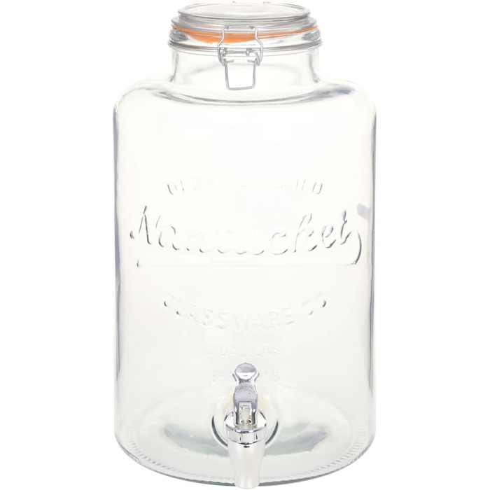 Диспенсер для напитков стеклянный с краном 8 л HaoChrymec