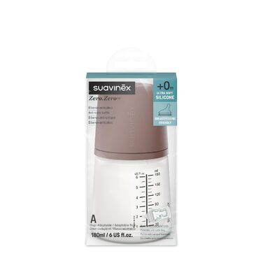 Силіконова дитяча пляшечка Zero Zero Anti-Colic Slow Flow (S), 0 місяців, пляшечка для новонароджених, годується грудним вигодовуванням, 180 мл (180 мл - Adaptive Flow (A), Deep)