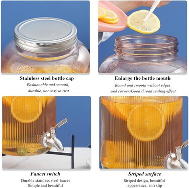 Стеклянный диспенсер для напитков 4 л Berglander