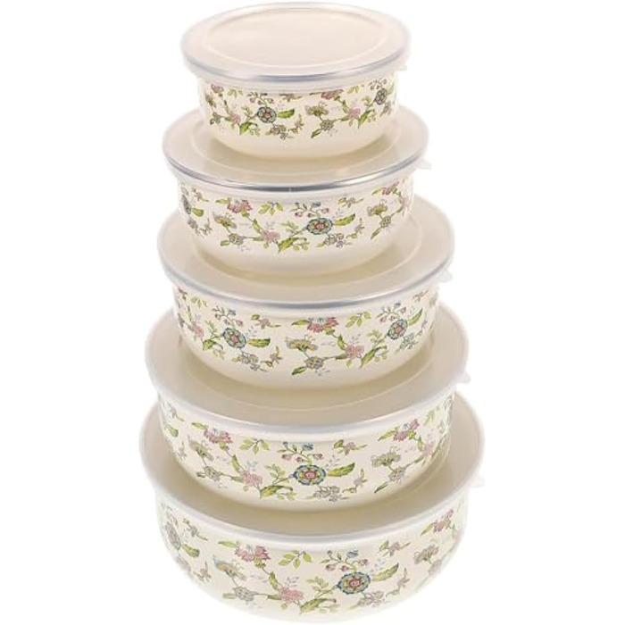 Наборы эмалированных мисок с крышками 5 предметов RSBFER