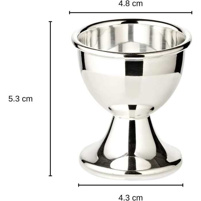 Підставки для яєць EDZARD Classo (висота 5 см), сильно посріблені, класична форма, срібні підставки для яєць на сніданок, пасхальні, для сніданку (2 шт.) (4 шт.)