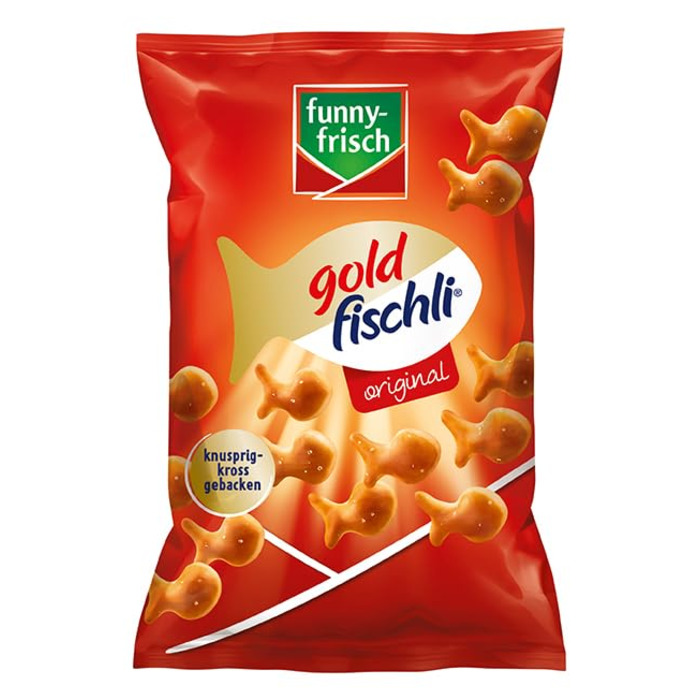 Набор хрустящих снеков Gold fischli, 10 упаковок по 100 г Original Funny-Frisch
