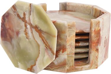 Елегантні мармурові підставки під склянки 6 шт MARBLE RANGE