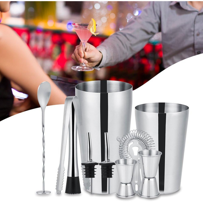 Набор для приготовления коктейлей из 10 предметов UPQRSG