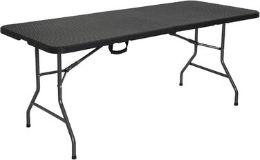 Складной фуршетный стол 182 x 74 x 74 см черный Arebos