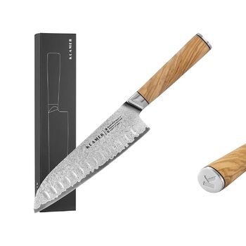 Нож сантоку 18 см с рукоятью из оливкового дерева Klamer