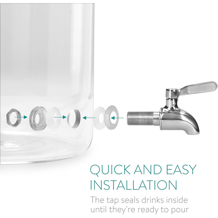 Диспенсер для напоїв скляний 5,6 л Navaris