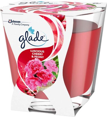 Ароматична свічка Glade (Brise) Dcor у склянці, Романтична ваніль, 6 шт. (6 x 70 г) (Вишня та Півонія)