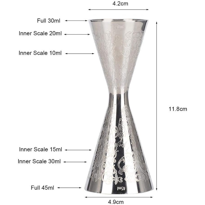 Профессиональный джигер для коктейлей Fdit