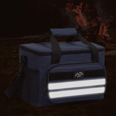 Універсальна термосумка для їжі, термобокс для ланч-боксу для дорослих - водонепроникне зберігання напоїв, грудного молока, для використання в дорозі, на риболовлі, пікніках, у походах, на барбекю, у школі, на роботі, темно-синій