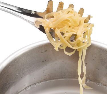 Ложка для спагетти 32 см, нержавеющая сталь Cromargan, частично матовая, идеально подходит в качестве щипцов для пасты и спагетти, можно мыть в посудомоечной машине (комплект с сервировочной ложкой 32 см)