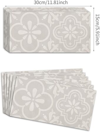 Клейкі плитки водонепроникні 30 х 15 см 8 шт RMJCXYS