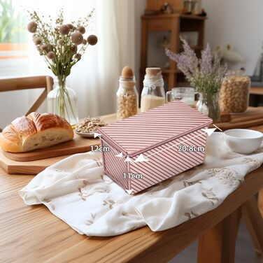 Форма для выпечки хлеба тостов с крышкой 20,8x12x11 см, розовое золото PuretéavHom