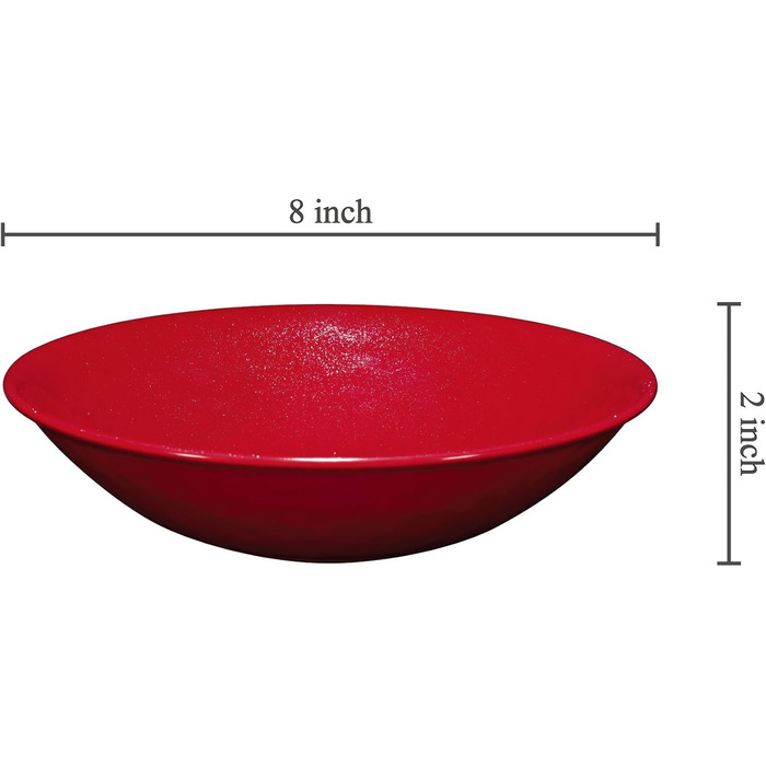 Набір меламінових мисок UP ware, миски у формі квітки для пасти, рису, супу та салату, без BPA, придатні для миття в посудомийній машині, ударостійкі, сині, 17,8 см, 6 предметів (блискучий пил)