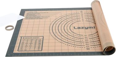 Силіконовий килимок для випічки 60 x 40 см, антипригарний, сірий Lazymi