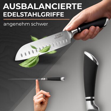 Набор 6 предметов кухонных ножей с деревянным блоком S-Home Unlimited