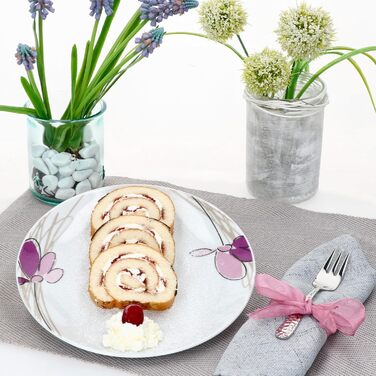 Набір із 6 тарілок з квітковим декором MamboCat