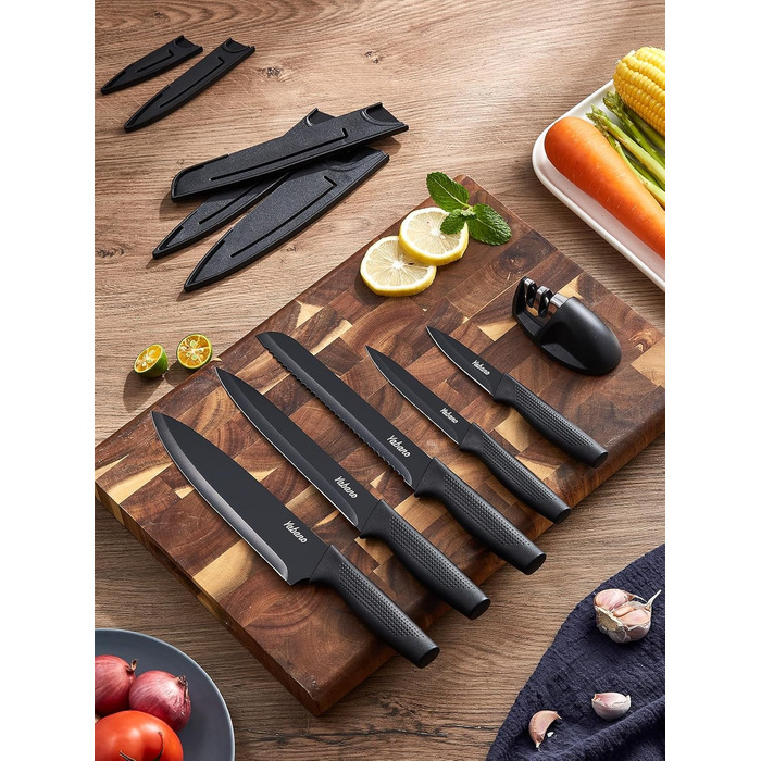 Набор кухонных ножей с точилкой Yabano
