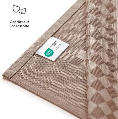 Кухонні рушники бавовняні 50 x 70 см, набір 5 предметів, коричневі Blumtal