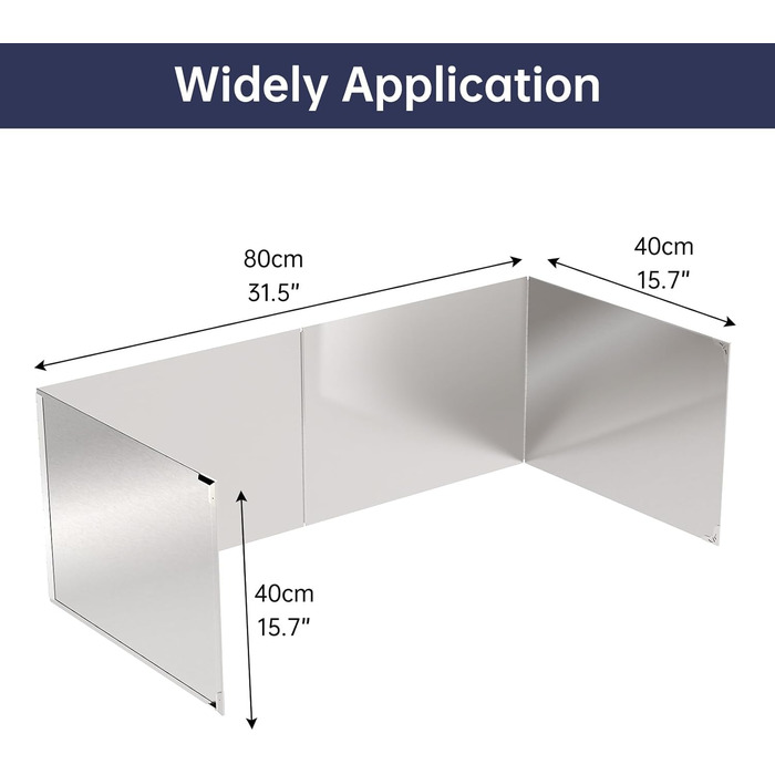 Защита от брызг жира для плиты 40 х 40 см Linone
