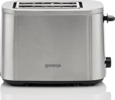 Gorenje Тостер 800Вт, підігрів, розморожування, пластик, сріблястий