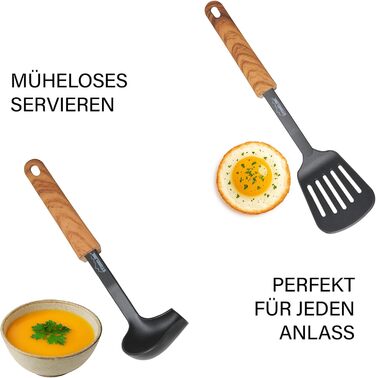 Набір кухонного начиння Back to Nature, імітація дерева, 9 предметів STONELINE