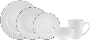 Набор посуды Karaca Lea на 6 человек, 30 предметов Набор фарфоровой посуды в стильном дизайне, тарелки, чашки, миски, идеально подходит для накрытого стола и особых случаев