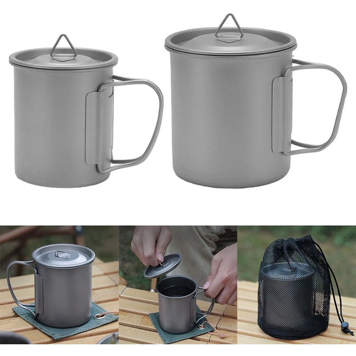 Туристична чашка з титану 300 мл DAZZLEEX