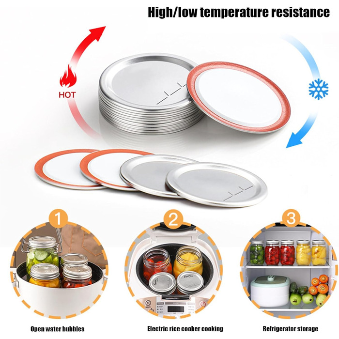 Кришки для банок Mason Jar 7 см, набір 200 предметів Liwankaqi